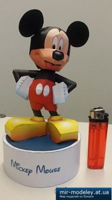 №4237 - Микки Маус (Paper-replika) из бумаги — развертка (шаблон) papercraft скачать бесплатно | Мир бумажного моделирования