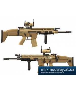 №4242 - FN Herstal SCAR Light Mk.16 (Paper-replika) из бумаги — развертка (шаблон) papercraft скачать бесплатно | Мир бумажного моделирования