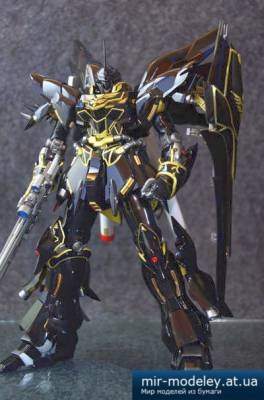 №4249 - MSN-06S Sinanju (Black Version) Gundam (Перекрас Paper-replika) из бумаги — развертка (шаблон) papercraft скачать бесплатно | Мир бумажного моделирования