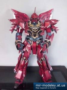№4253 - MSN - 06S Sinanju (Gundam) (Paper-Replika) из бумаги — развертка (шаблон) papercraft скачать бесплатно | Мир бумажного моделирования