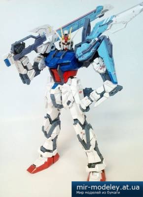№4256 - Gundam GAT-X105 Strike (Paper-replika) из бумаги — развертка (шаблон) papercraft скачать бесплатно | Мир бумажного моделирования