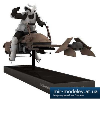 №4314 - Scout Trooper (Star Wars) (Paper-replika) из бумаги — развертка (шаблон) papercraft скачать бесплатно | Мир бумажного моделирования