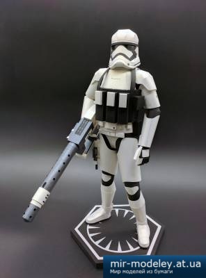 №4326 - Штурмовик / First Order Heavy Stormtrooper (Star Wars Ep. VII) (Рaper-replika) из бумаги — развертка (шаблон) papercraft скачать бесплатно | Мир бумажного моделирования