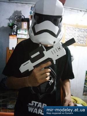 №4327 - Шлем штурмовика / First Order Stormtrooper Wearable Helmet (Star Wars Ep. VII) (Paper-replika) — развертка (шаблон) papercraft скачать бесплатно | Мир бумажного моделирования