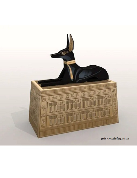 №4396 - Ancient Egypt Anubis Box (Paper-Replika) из бумаги — развертка (шаблон) papercraft скачать бесплатно | Мир бумажного моделирования