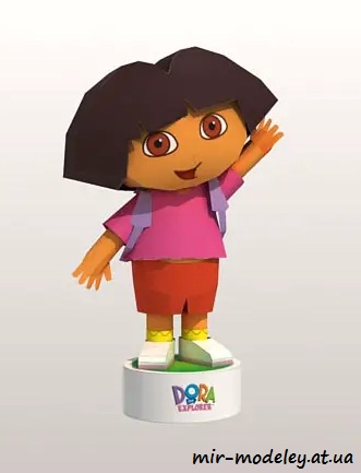 №4417 - Dora The Explorer (Paper-Replika) из бумаги — развертка (шаблон) papercraft скачать бесплатно | Мир бумажного моделирования