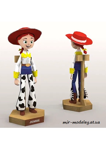 №4439 - Toy Story - Jessie Cowgirl Papercraft (Paper-Replika) из бумаги — развертка (шаблон) papercraft скачать бесплатно | Мир бумажного моделирования