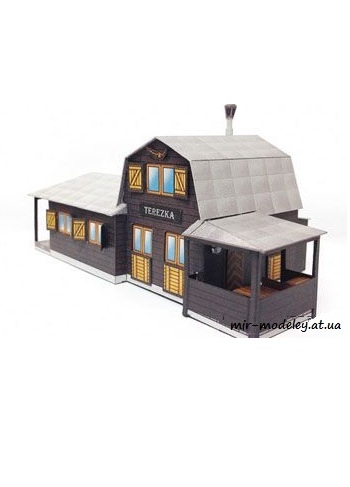 №527 - Коттедж Терезка / Chata Terezka (ABC 23/2015) из бумаги — развертка (шаблон) papercraft скачать бесплатно | Мир бумажного моделирования