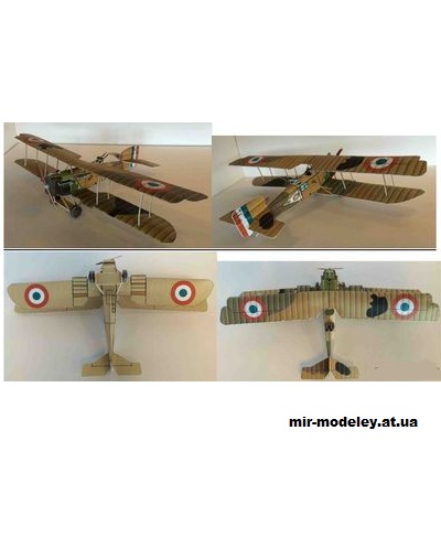 №528 - Бомбардировщик, самолет-разведчик Breguet XIV (Перекрас Wayne McCullough) из бумаги — развертка (шаблон) papercraft скачать бесплатно | Мир бумажного моделирования