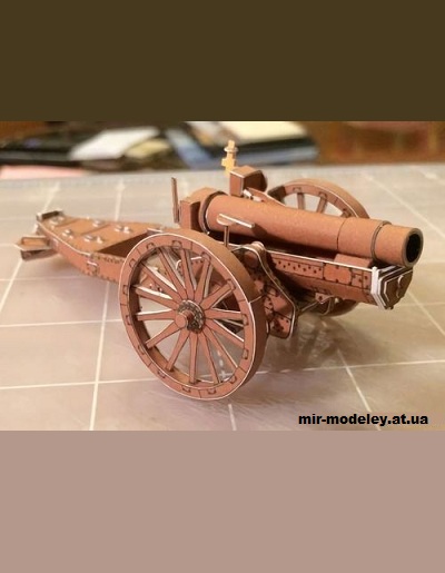 №533 - Полевая 6-дюймовая тяжелая гаубица / BL 6inch 26cwt Howitzer (Wayne McCullough) из бумаги — развертка (шаблон) papercraft скачать бесплатно | Мир бумажного моделирования
