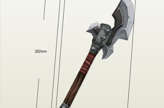 535 2h axe from torchlight bongo papercraft iz bumagi razvertka shablon papercraft skachat besplatno mir bumazhnogo modelirovanija 07ed706.png