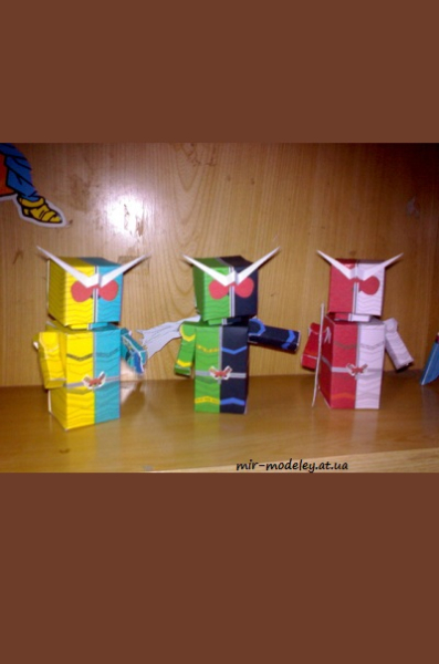 №6402 - Kamen Rider W (SD) (Paper-Replika) из бумаги — развертка (шаблон) papercraft скачать бесплатно | Мир бумажного моделирования