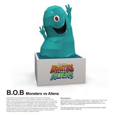 6407 bob monsters vs aliens paper replika iz bumagi razvertka shablon papercraft skachat besplatno mir bumazhnogo modelirovanija bfb92f3.jpg