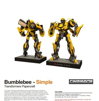 6452 transformers bumblebee paper model simple paper replika iz bumagi razvertka shablon papercraft skachat besplatno mir bumazhnogo modelirovani dc490f4.jpg