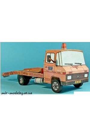 №6635 - Mercedes-Benz 608D (АВС) из бумаги — развертка (шаблон) papercraft скачать бесплатно | Мир бумажного моделирования