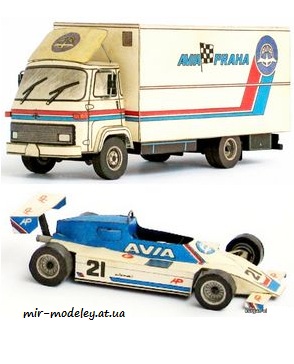 №7407 - Avia A30L + Avia AE 3F (ABC 18/1990) из бумаги — развертка (шаблон) papercraft скачать бесплатно | Мир бумажного моделирования