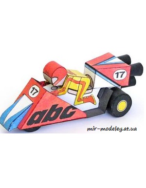 №7470 - Experimentální raketová tříkolka (ABC 92-12 ) из бумаги — развертка (шаблон) papercraft скачать бесплатно | Мир бумажного моделирования