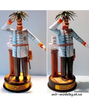 №7873 - Rakousko-uherský generál jízdy 1910 (ABC 1/2005) из бумаги — развертка (шаблон) papercraft скачать бесплатно | Мир бумажного моделирования