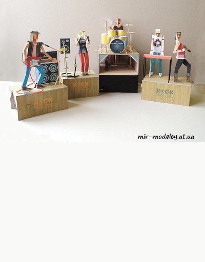 №8204 - Automata - ансамбль (ABC 01,05,09,16/2019) из бумаги — развертка (шаблон) papercraft скачать бесплатно | Мир бумажного моделирования
