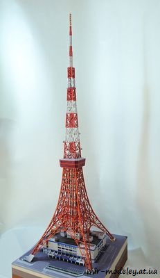 №8890 - Токийская башня / Tokyo Tower (UHU 02) из бумаги — развертка (шаблон) papercraft скачать бесплатно | Мир бумажного моделирования
