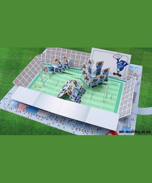 №9223 - Let's go see a rugby match! (YAMAHA MOTOR) из бумаги — развертка (шаблон) papercraft скачать бесплатно | Мир бумажного моделирования