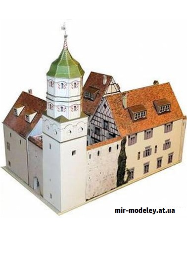 №9236 - Der Pulverturm an der Argen in Wangen/Allgäu (Dieter Welz / Ausschneide Bogen 05) из бумаги — развертка (шаблон) papercraft скачать бесплатно | Мир бумажного моделирования