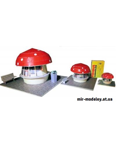 №9237 - Der Milchpilz am Festplatz in Wangen/Allgäu (Dieter Welz / Ausschneide Bogen 06) из бумаги — развертка (шаблон) papercraft скачать бесплатно | Мир бумажного моделирования