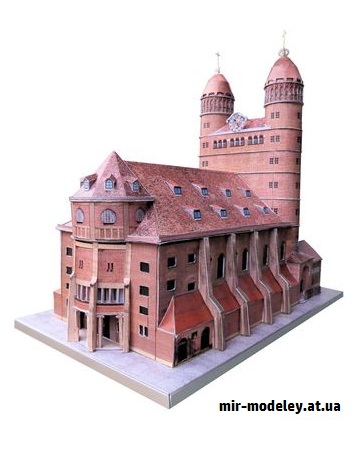 №9247 - Ulm - Pauluskirche (Dieter Welz / Ausschneide Bogen 16) из бумаги — развертка (шаблон) papercraft скачать бесплатно | Мир бумажного моделирования