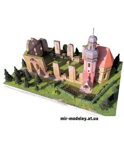 №9248 - Die Wallfahrtsruine Maria Hilf bei Mühlheim/Donau (Dieter Welz / Ausschneide Bogen 17) из бумаги — развертка (шаблон) papercraft скачать бесплатно | Мир бумажного моделирования