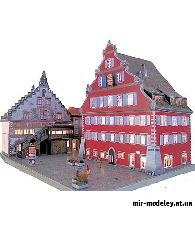 №9249 - Lindau - Rathaus-Areal (Dieter Welz / Ausschneide Bogen 18) из бумаги — развертка (шаблон) papercraft скачать бесплатно | Мир бумажного моделирования