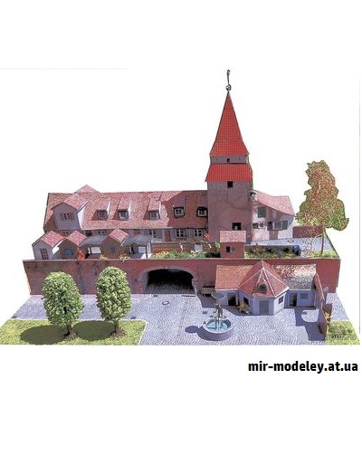 №9250 - Ulm - Seelturm und Zundeltor (Dieter Welz / Ausschneide Bogen 19) из бумаги — развертка (шаблон) papercraft скачать бесплатно | Мир бумажного моделирования