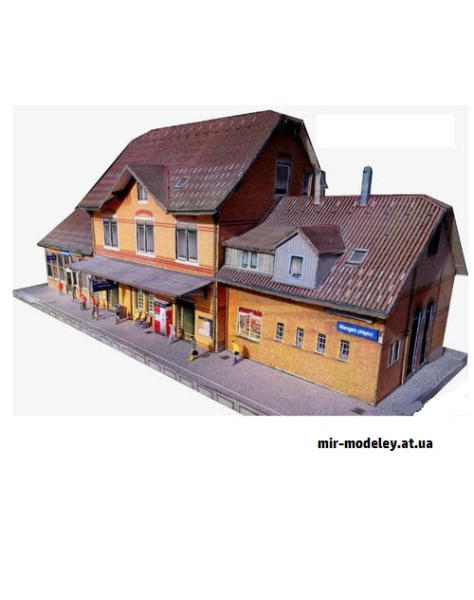 №9253 - Wangen/Allgau - Bahnhof (Dieter Welz / Ausschneide Bogen 22) из бумаги — развертка (шаблон) papercraft скачать бесплатно | Мир бумажного моделирования
