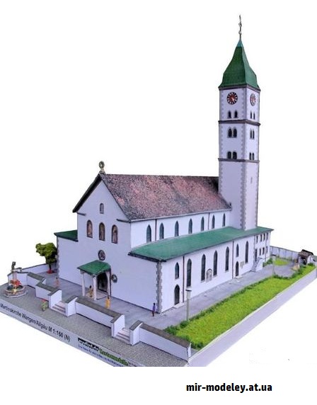 №9255 - Die Martinskirche in Wangen/Allgäu (Dieter Welz) (Dieter Welz / Ausschneide Bogen 24) из бумаги — развертка (шаблон) papercraft скачать бесплатно | Мир бумажного моделирования
