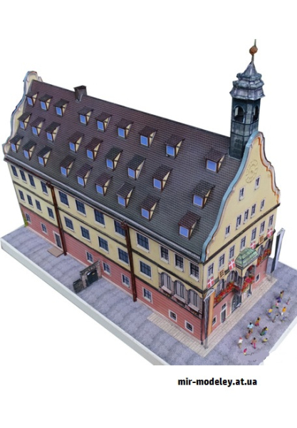№9256 - Das Schwörhaus von Ulm/Donau (Dieter Welz) (Dieter Welz / Ausschneide Bogen 25) из бумаги — развертка (шаблон) papercraft скачать бесплатно | Мир бумажного моделирования