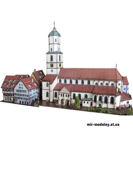 №9270 - Marktplatz-Areal Biberach / Riss (Dieter Welz / Ausschneide Bogen 39) из бумаги — развертка (шаблон) papercraft скачать бесплатно | Мир бумажного моделирования