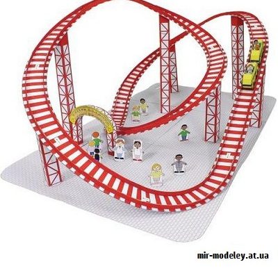 9464 amusement park roller coaster canon iz bumagi razvertka shablon papercraft skachat besplatno mir bumazhnogo modelirovanija 0db8837.jpg