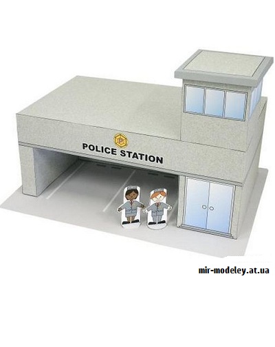 №9472 - Police Station (Canon) из бумаги — развертка (шаблон) papercraft скачать бесплатно | Мир бумажного моделирования