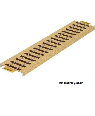 №9473 - Railroad (Straight + Curved Track) (Canon) из бумаги — развертка (шаблон) papercraft скачать бесплатно | Мир бумажного моделирования