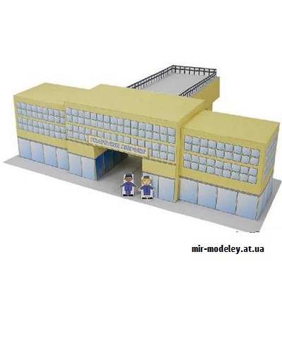 №9477 - Airport (Canon) из бумаги — развертка (шаблон) papercraft скачать бесплатно | Мир бумажного моделирования