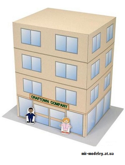 №9481 - Building (Canon) из бумаги — развертка (шаблон) papercraft скачать бесплатно | Мир бумажного моделирования