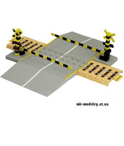 №9498 - Railroadcrossing (Canon) из бумаги — развертка (шаблон) papercraft скачать бесплатно | Мир бумажного моделирования
