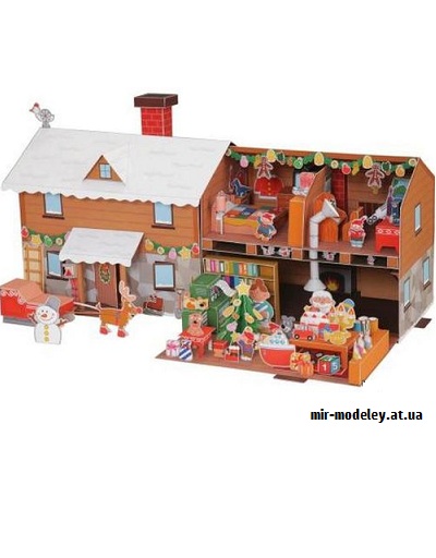 №9501 - Santa Claus's House (Canon) из бумаги — развертка (шаблон) papercraft скачать бесплатно | Мир бумажного моделирования