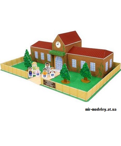 №9503 - School (Canon) из бумаги — развертка (шаблон) papercraft скачать бесплатно | Мир бумажного моделирования