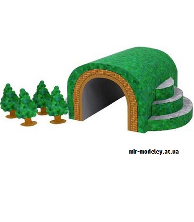 №9509 - Tunnel (Canon) из бумаги — развертка (шаблон) papercraft скачать бесплатно | Мир бумажного моделирования