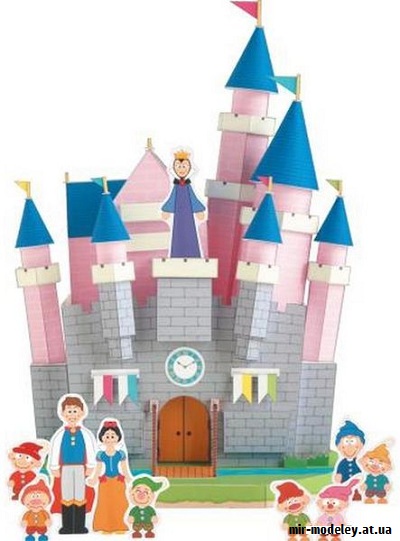 №9513 - Castle of Snow White (Canon) из бумаги — развертка (шаблон) papercraft скачать бесплатно | Мир бумажного моделирования