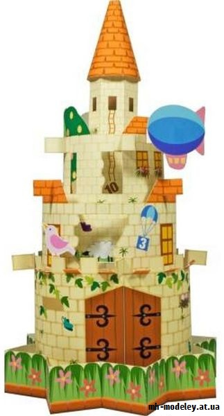 №9526 - Merry-go-round Picture Castle (Canon) из бумаги — развертка (шаблон) papercraft скачать бесплатно | Мир бумажного моделирования