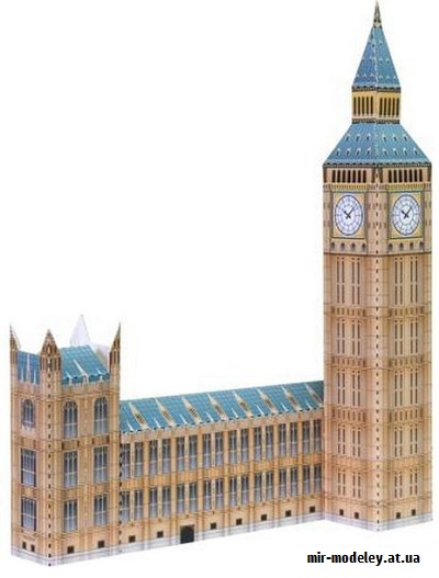 №9552 - Big Ben, England Mini Version (Canon) из бумаги — развертка (шаблон) papercraft скачать бесплатно | Мир бумажного моделирования