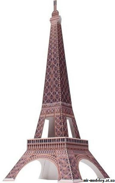 №9555 - Eiffel Tower, France Mini Version (Canon) из бумаги — развертка (шаблон) papercraft скачать бесплатно | Мир бумажного моделирования