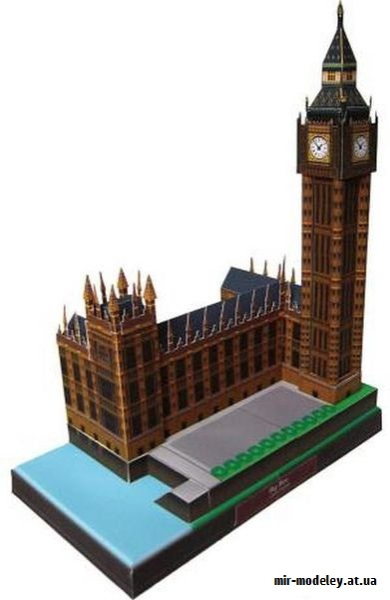 №9558 - Big Ben, England (Canon) из бумаги — развертка (шаблон) papercraft скачать бесплатно | Мир бумажного моделирования
