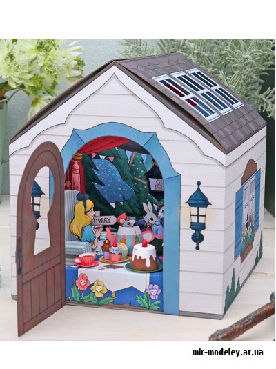 №9607 - Tunnel house (Alice Tea party) (Canon) из бумаги — развертка (шаблон) papercraft скачать бесплатно | Мир бумажного моделирования